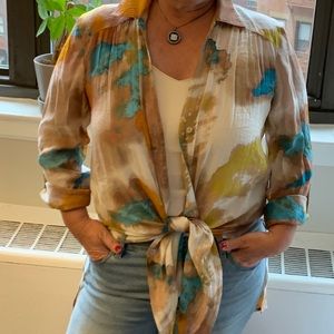 INC multicolored long shirt/cover up/tunic